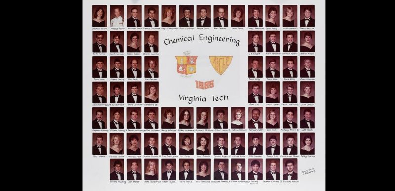This is a class composite of the chemical engineering class of 1985.