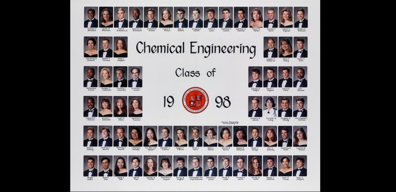 This is a class composite of the chemical engineering class of 1998.