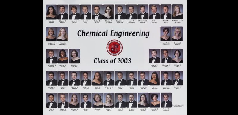 This is a class composite of the chemical engineering class of 2003.