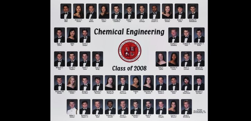 This is a class composite of the chemical engineering class of 2008.