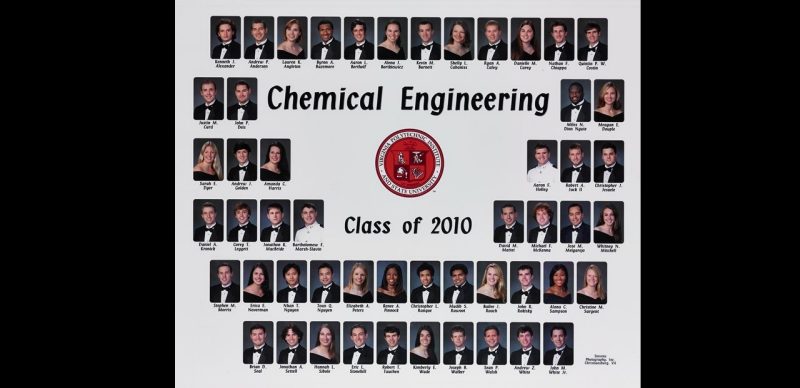 This is a class composite of the chemical engineering class of 2010.