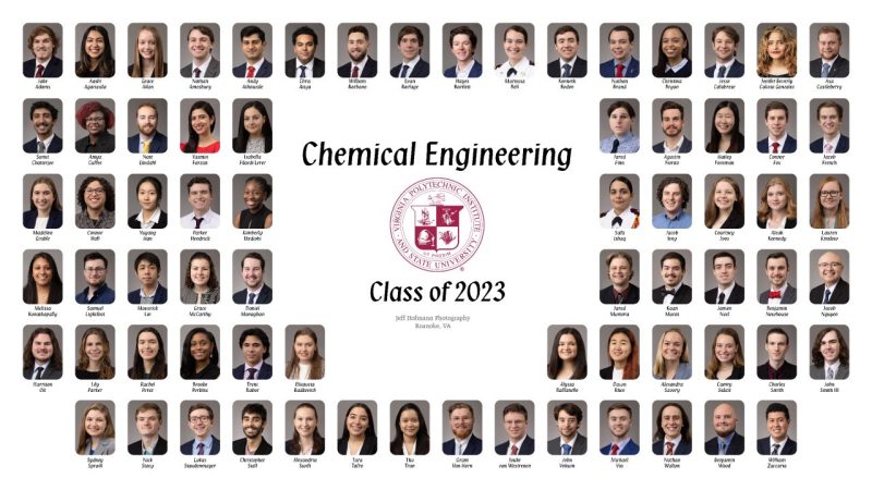 This is a class composite of the chemical engineering class of 2023.