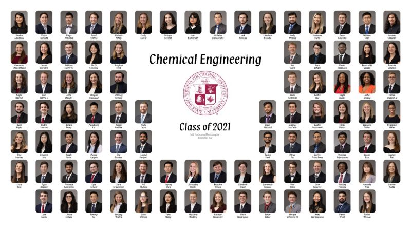 This is a class composite of the chemical engineering class of 2021.