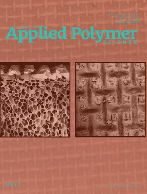Kiran Lab publication featured on the cover of the Journal of Applied Polymer Science
