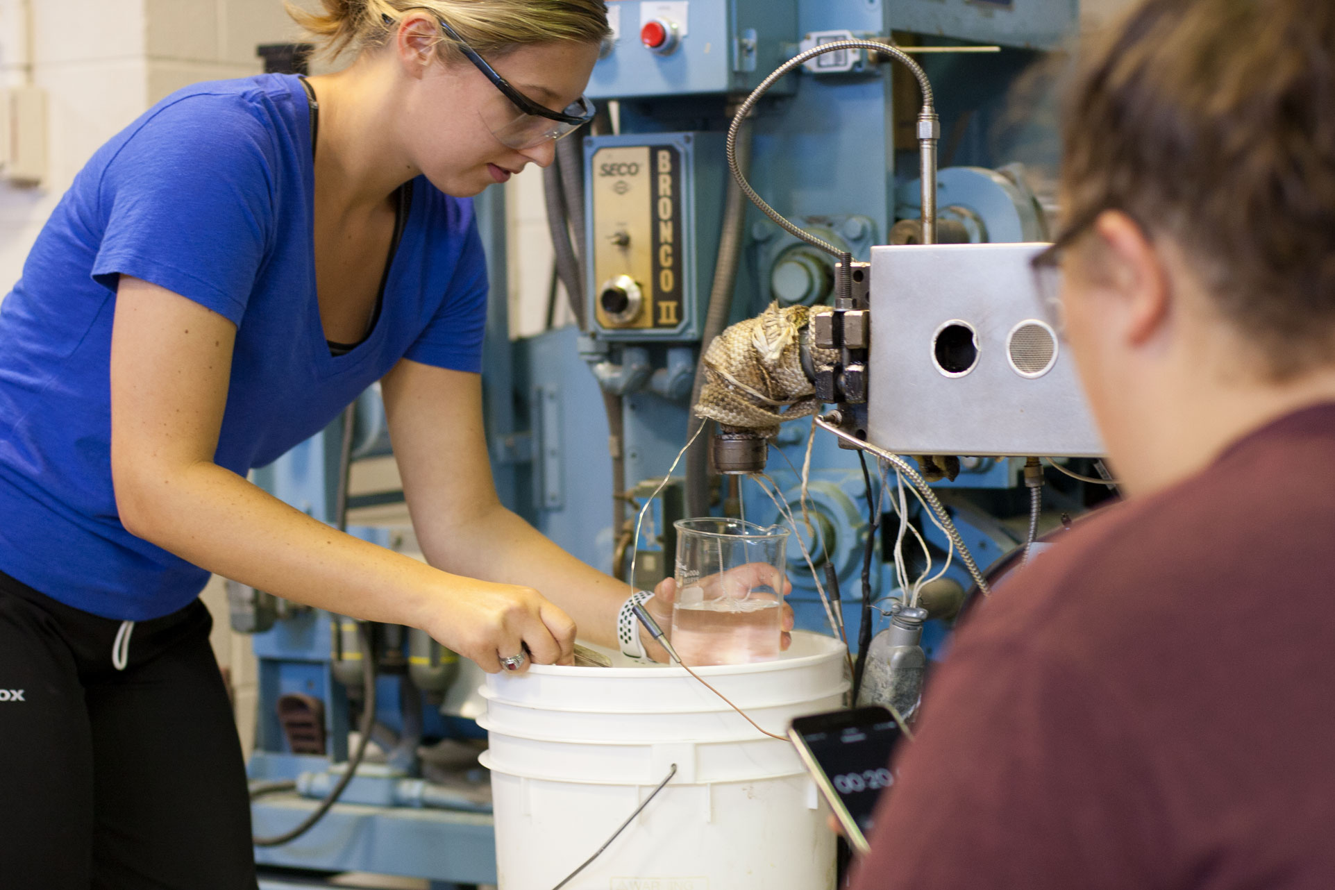 Students working in lab