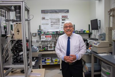 Erdogan Kiran in his lab.